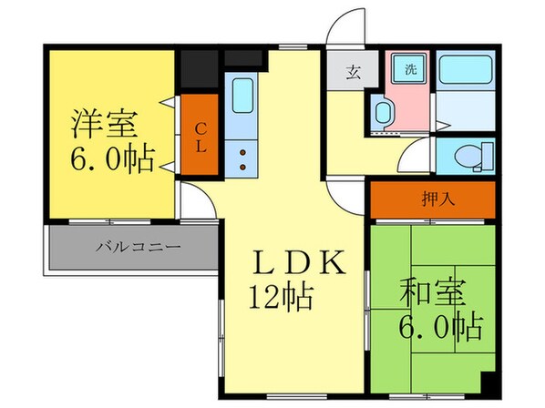 ランブラス南長岡京の物件間取画像